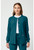 Dickies EDS Essentials Women's Snap Front Warm-Up Scrub Jacket - Caribbean Blue