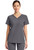 Dickies Dynamix Women's V-Neck Scrub Tops and Straight Leg Scrub Pants - V-Neck Scrub Tops - Pewter
