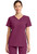 Dickies Dynamix Women's V-Neck Scrub Tops and Straight Leg Scrub Pants - V-Neck Scrub Tops - Wine