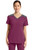 Dickies Dynamix Women's V-Neck Scrub Tops and Straight Leg Scrub Pants - Space-Dyed Knit V-Neck Scrub Tops - Wine