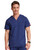 Dickies EDS Signature Men's V-Neck Scrub Top and Zip Fly Pull-On Scrub Pants - V-Neck Scrub Tops - Navy