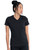 Dickies Balance Women's V-Neck Scrub Top and Tapered Leg Pull-On Scrub Pants - V-Neck Scrub Tops - Black