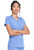 Dickies Balance Women's V-Neck Scrub Top and Tapered Leg Pull-On Scrub Pants - V-Neck Scrub Tops - Ciel Blue