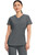 Cherokee Infinity Women's Shirttail Hem V-Neck Scrub Top - Pewter