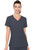 Med Couture Insight Women's Side Pocket Scrub Top - Pewter