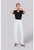 Med Couture Insight Women's Mid Rise Flare Leg Scrub Pants - White