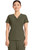 Healing Hands Quest Women's Briana 3 Pocket Y-Neck Scrub Top - Olive