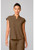 Healing Hands Quest Women's Mandarin Collar Scrub Top - French Brown