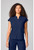 Healing Hands Quest Women's Mandarin Collar Scrub Top - Navy