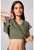 Healing Hands Quest Women's Built-In Bra Dolman Scrub Top - Olive