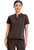 Healing Hands HH Works Women's Macy Mandarin Collar Scrub Top - Dark Chocolate