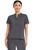 Healing Hands HH Works Women's Macy Mandarin Collar Scrub Top - Pewter