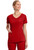 Healing Hands HH Works Women's Madison Mock Wrap Scrub Top - Red