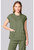 Healing Hands HH Works Women's Zip Front Dolman Scrub Top - Olive