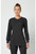 Healing Hands HH Works Women's Fatima Long Sleeve Tunic Scrub Top - Black