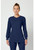 Healing Hands HH Works Women's Fatima Long Sleeve Tunic Scrub Top - Navy