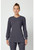 Healing Hands HH Works Women's Fatima Long Sleeve Tunic Scrub Top - Pewter