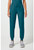 Cherokee Workwear Originals Ultra Women's Petite and Tall Mid Rise Jogger Scrub Pants - Petite - 26 Inch Inseam - Caribbean Blue