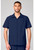 Cherokee Workwear Originals Ultra Men's Short Sleeve Zip Front Scrub Jacket - Navy