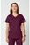 Cherokee Workwear Revolution Women's Shaped V-Neck Scrub Top - Wine