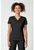 Cherokee Workwear Revolution Women's Petite Length V-Neck Scrub Top - Black