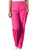 Cherokee Workwear Originals Women's Petite and Tall Tapered Leg Pull-On Utility Scrub Pants - Tall - 33 Inch Inseam - Shocking Pink