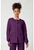 Cherokee Workwear Originals Women's Snap Front Warm-Up Scrub Jacket - Eggplant