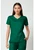 Cherokee Workwear Core Stretch Women's Crossover Yoke V-Neck Scrub Top - Hunter Green