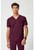 Cherokee In Pursuit Men's 3-Pocket V-Neck Scrub Top - Wine