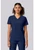 Cherokee In Pursuit Women's Built-In Sports Bra Scrub Top - Navy