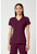 Med Couture Touch Women's V-Neck Shirttail Scrub Top - Wine