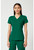 Med Couture Touch Women's V-Neck Shirttail Scrub Top - Hunter Green