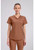 Cherokee Form Women's Tuckable V-Neck Scrub Top - Caffè Mocha