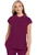 Med Couture AMP Women's Round Neck Tuckable Scrub Top - Wine