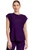 Med Couture AMP Women's Round Neck Tuckable Scrub Top - Eggplant