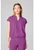 Healing Hands 360 Women's Mandarin Collar Crop Scrub Top - Plum Violet