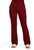 Healing Hands 360 Women's Petite High Waist Flare Leg Scrub Pants - Garnet Red