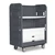Turnabout Poly Truck with Plastic Shelves - 48 Cu Ft - Gray