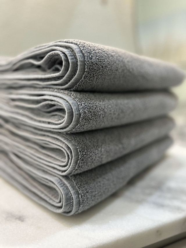 Photo inspiration: Visual Reference: Premium Zero Twist Towels In Grey By Still Water Small