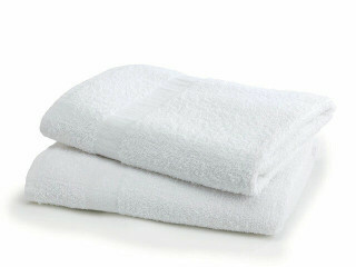 Bulk Bath Towels - Ecru Herringbone Dobby Border In Bulk