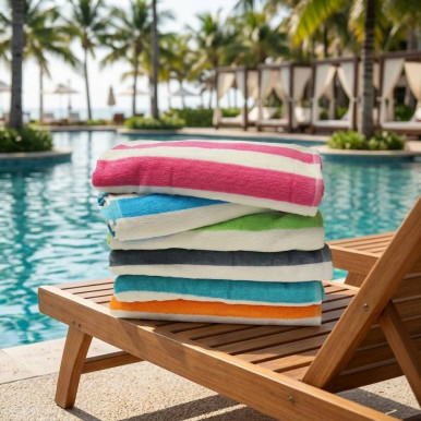 Cabana Striped Pool Towels| Wholesale