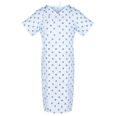 hospital blue dress Care Outfit Hospital Gowns, Pack of 3, Blue, Lightweight and Breathable, One Size Fits