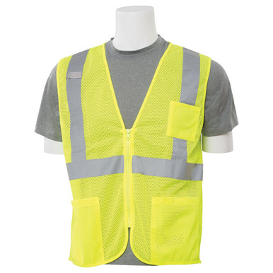 ERB Safety S363P Zipper Economy Mesh Safety Vest (Class 2)|ANSI