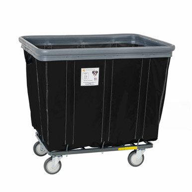 Industrial Laundry Cart on Wheels, Black- 14 Bushel