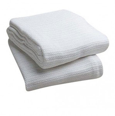 Open Weave Thermal Blanket, White, 66 x 90