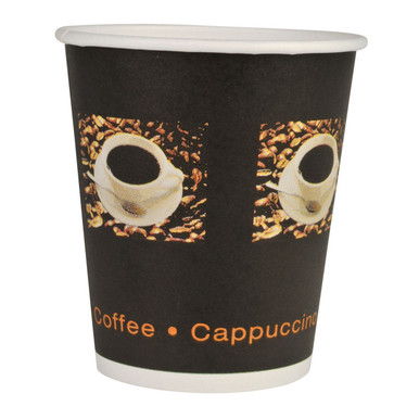 8 cups coffee to oz Restpresso 8 oz Round Black Paper Coffee Cup - Double Wall - 3 1/2