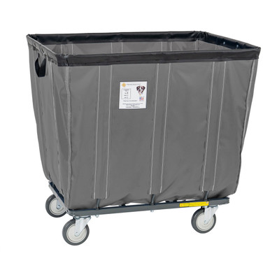 Vinyl Basket Truck, 6 Bushel, Gray|Laundry Carts, Trucks, and Racks