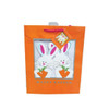 Happy Easter White Bunnies Orange Gift Bag 12.5"