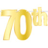 Happy 70th Birthday Gold Foil Streamer Banner 5ft