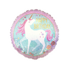 Anagram 18" Happy Birthday Magical Unicorn Round Foil Balloon Reverse